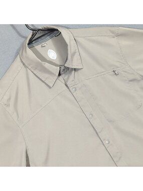 Club Ride Shirt Men's M Gray Snap Short Sleeve Outdoor Riding